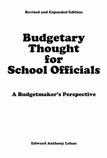 Cover of Budgetary Thought For School Officials