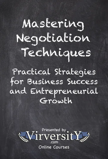 Cover of Mastering Negotiation Techniques