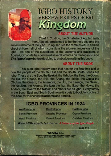 Cover of Igbo History Hebrew Exiles of Eri