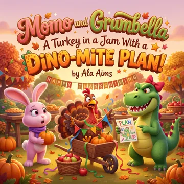 Cover of Momo and Grumbella: A Turkey in a Jam With a DINO-MITE Plan!